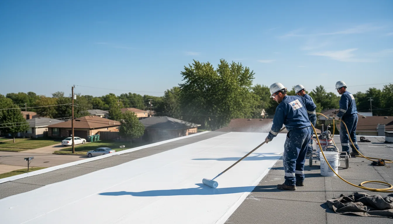Commercial roof coating in Arnold, KS near me